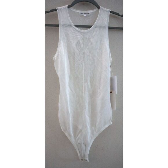 Good American GB0386 Women Sz 0/XS White Extreme Sheer Cut Out Back Bodysuit $85 - Picture 1 of 5